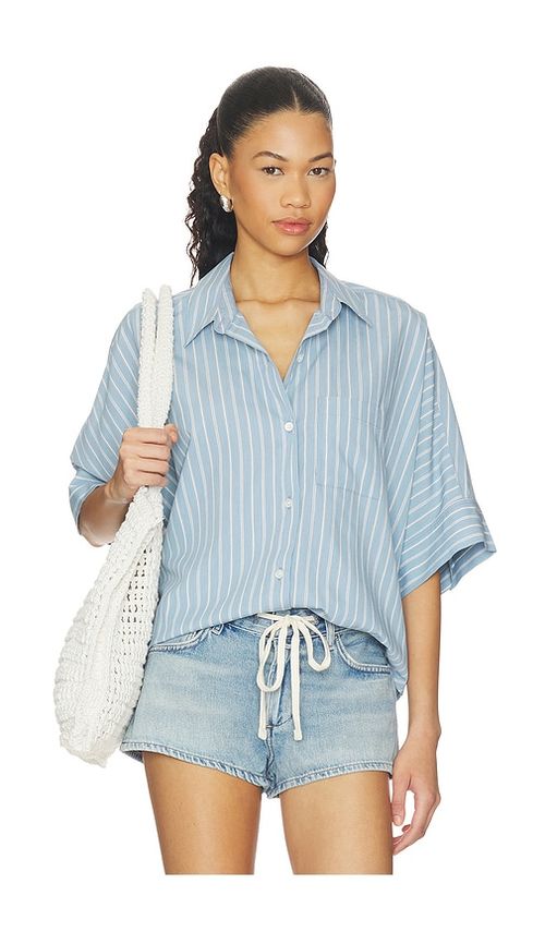 Citizens of Humanity Claire Origami Shirt in Blue. - S also in XS, M