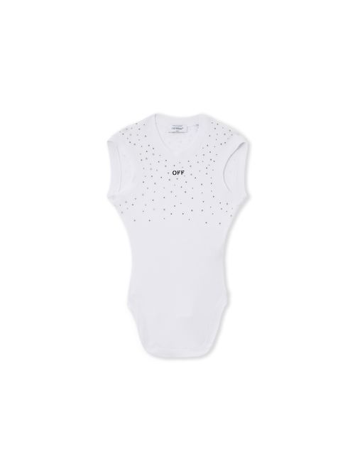 Ow X Swarovski Ribbed Kat Top - Female T-shirts White
