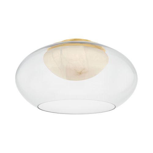 Aged Brass LED Flush Mount from the Moore Collection