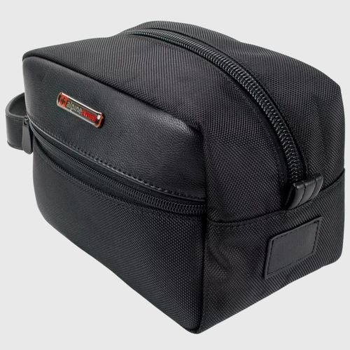 Hudson Shaving Kit Dopp Kit Overnight Toiletry Bag Travel Case New - Black