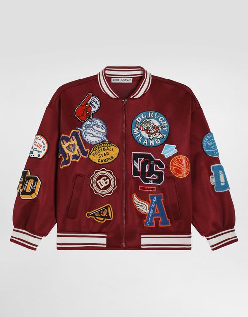 Scuba bomber jacket with patch