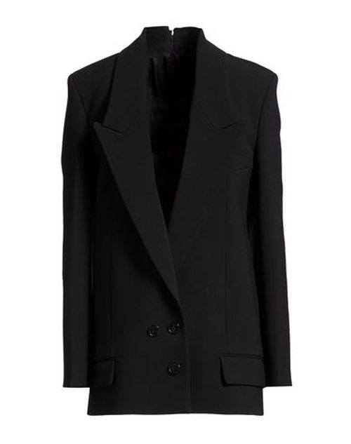 Woman Blazer Black Size 4 Polyester, Virgin Wool, Polyamide, Elastane
