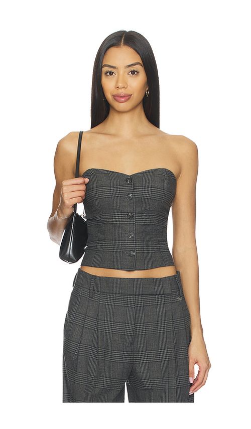 Aniye By Daliah Corset Top in Grey. L. Also in XS