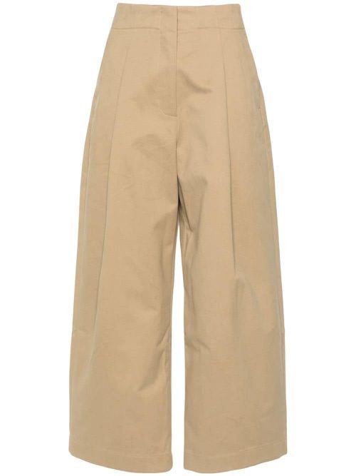 Cotton Wide-leg Trousers