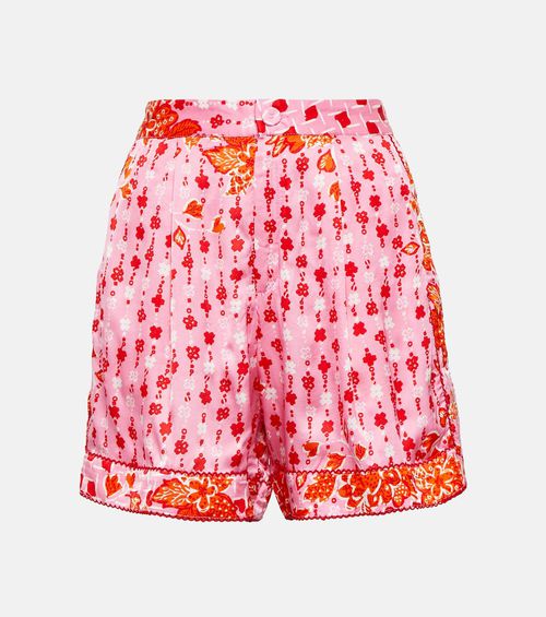 Isabelle floral satin shorts