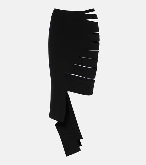 Asymmetric cutout midi skirt