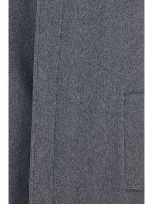 Wool Hooded Coat — Gray