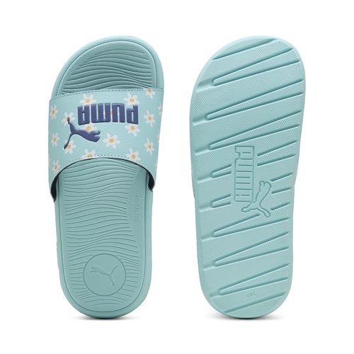 PUMA Cool Cat 2.0 Daisies Big Kids' Slides in Blue