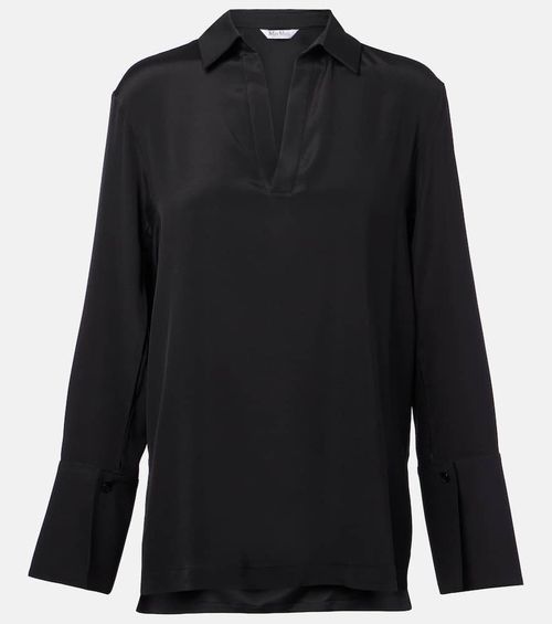 Dover silk-blend cady blouse