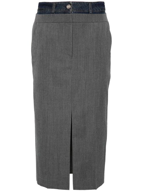 Layered midi skirt - Grey