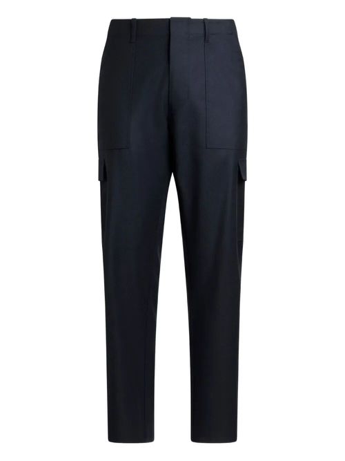 Wool Flannel Cargo Trousers
