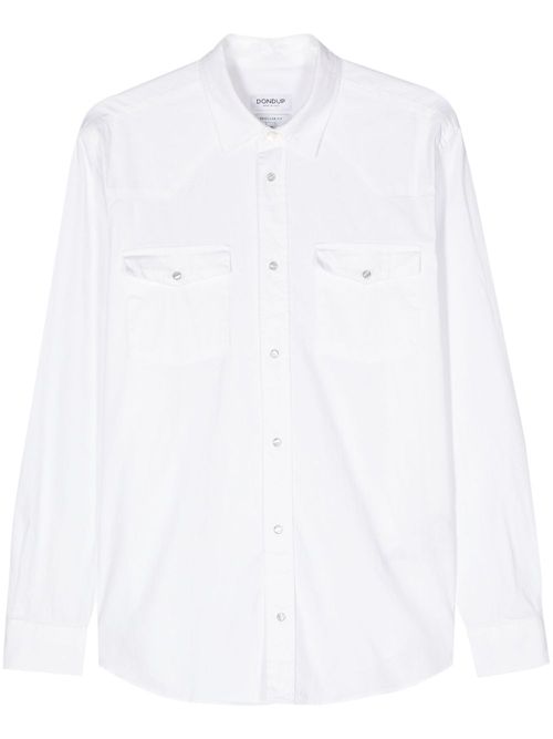 Yoke-design shirt - White