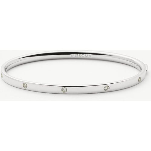 Interstellar Hinged Bangle | Silver Plated/Cubic Zirconia