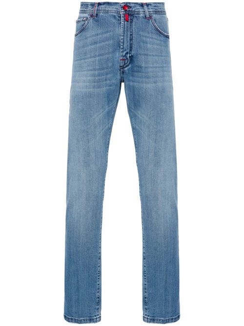 Mid-rise straight-leg jeans - Blue