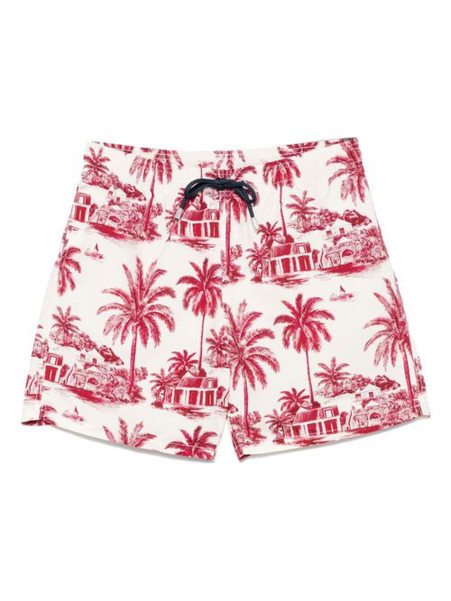 'Gustavia' White And Red Swimsuit