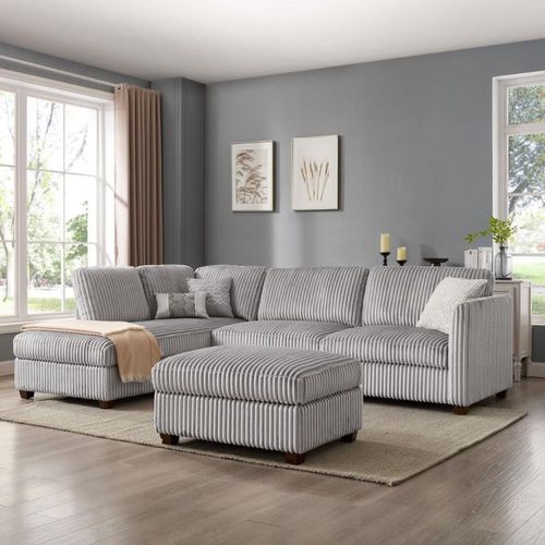 Ben Left-Hand Corner Sofa with Footstool