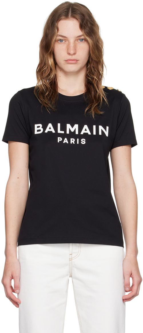Balmain Black 'Balmain Paris' T-Shirt