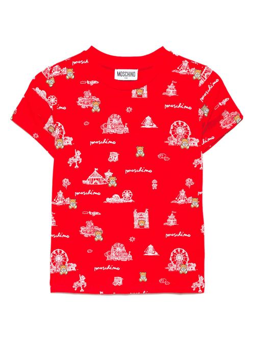 Moschino Kids graphic-print T-shirt - Red