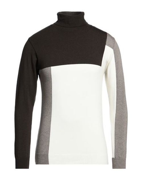 Man Turtleneck Chocolate brown Size M Polyacrylic, Merino Wool, Polyamide, Elastane