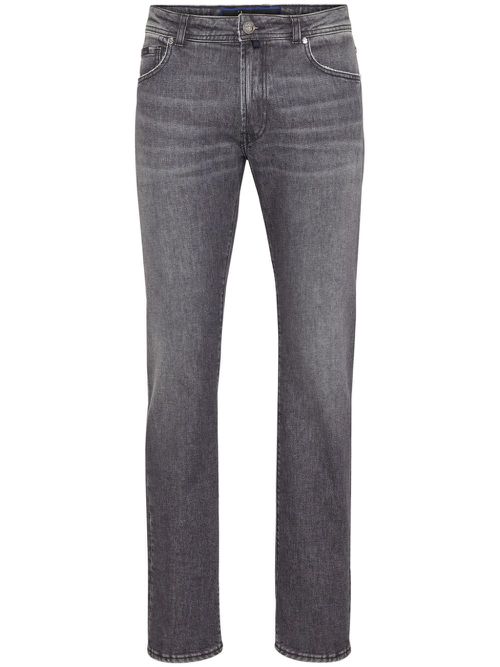 Logo-appliqué straight-leg jeans - Grey