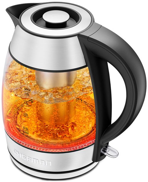 1.8L Stay Hot Electric Kettle with Tea Infuser - Glass / Stainless Steel