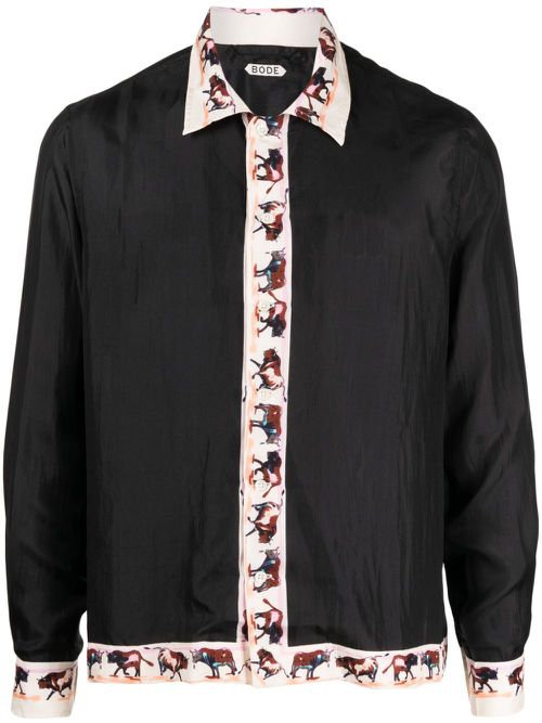 Taureau silk shirt - Black