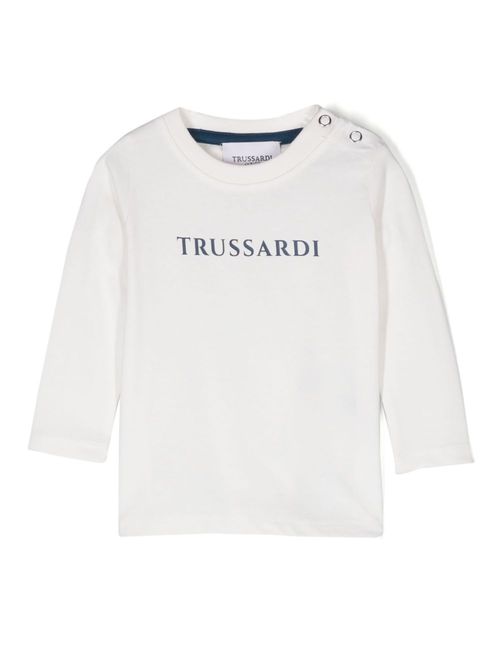 TRUSSARDI JUNIOR 키즈 logo-print T-shirt - White TIA24085TSNB