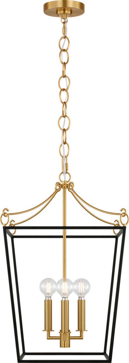 Midnight Black Burnished Brass Lantern from the Carlyle Collection