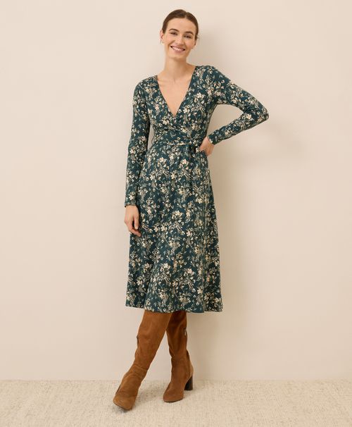Women's Fjord Floral Fit & Flare Wrap Dre