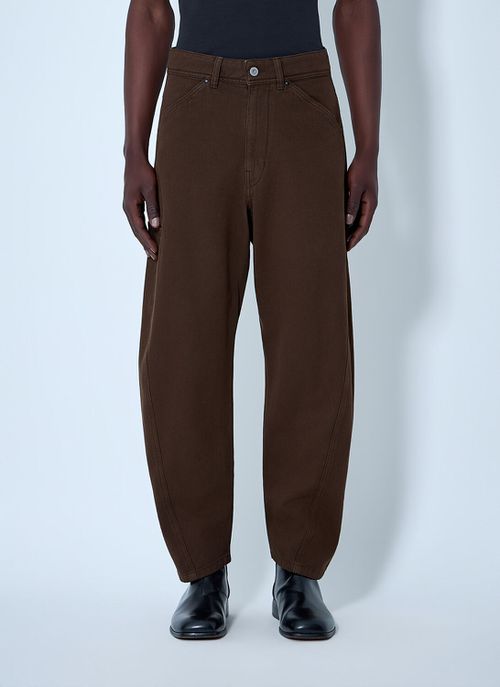 Wide-leg Denim Trousers - Man Pants Brown Eu