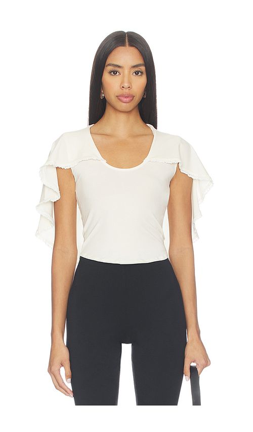 The Line by K Piers Cape Top in Cream. L. Also in