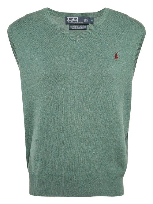 V-neck sleeveless vest - Green