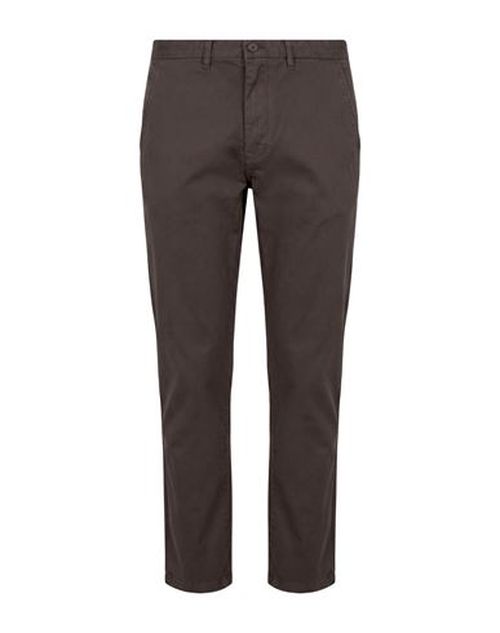 Man Pants Dark brown Size 36 Cotton, Elastane