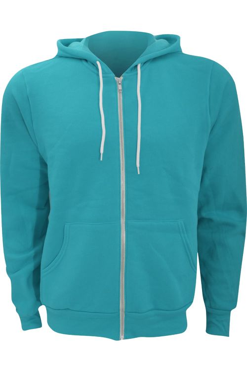 Canvas Unisex Zip-up Polycotton Fleece Hooded Sweatshirt / Hoodie