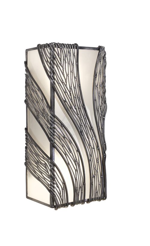 Steel Two Light Wall Sconce from the Flow Collection