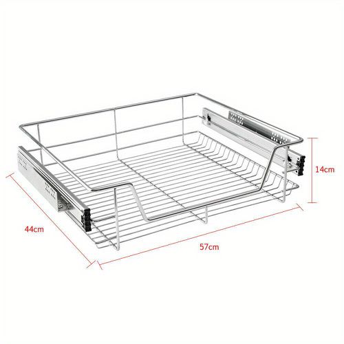 TEMU Kitchen Cabinet Telescopic Drawer Cupboard Pull-out Extendable Shelf Kitchen Drawers Organizer Kitchen Shelf Basket Pull-out Bedroom Drawer Fu