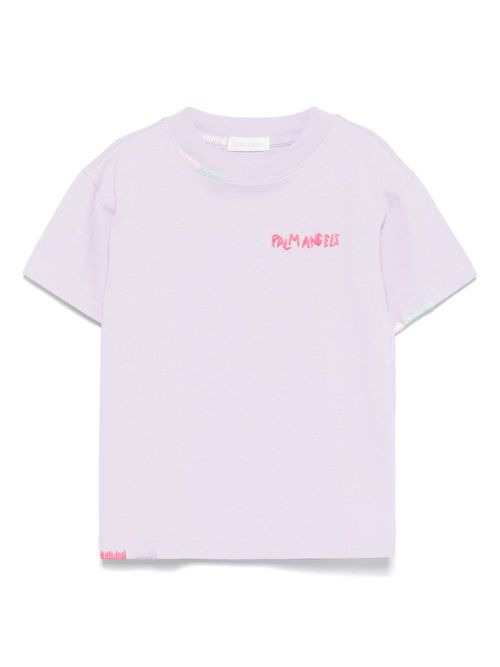 Logo-embroidered T-shirt - Purple