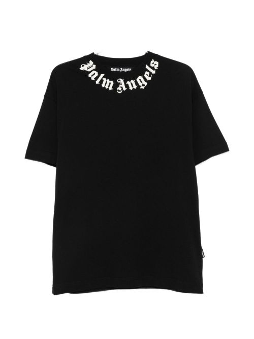 Logo-Embroidered Crew Neck T-shirt — Black