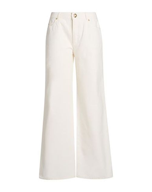 Woman Jeans Cream Size 36 Cotton
