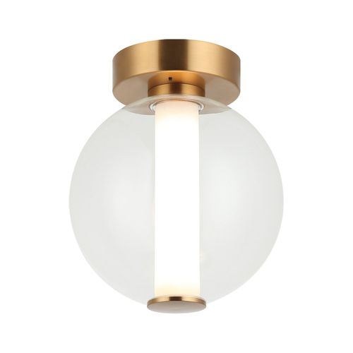 Belange 1-Light LED Wall Sconce with Ceiling Mount in Aged Gold Bra