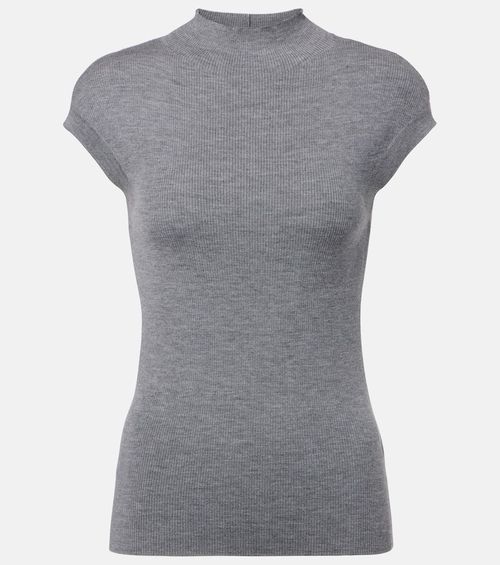 Wool mockneck top