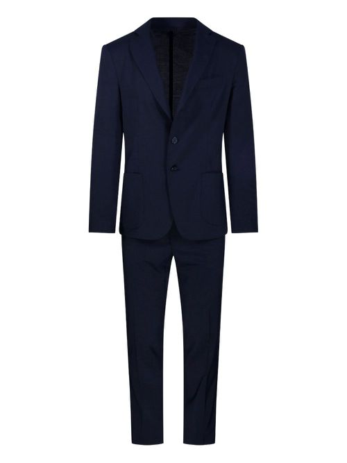 Patch-pocket suit - Blue