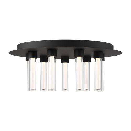 Kola 9-Light 8.80"H LED Flush Mount in Nightshade Black
