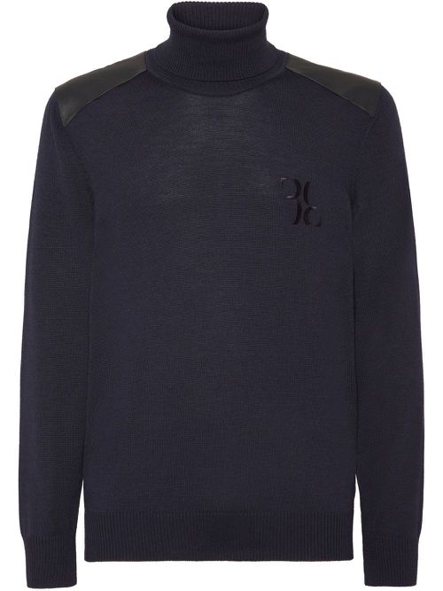 Billionaire turtle-neck jumper - Blue