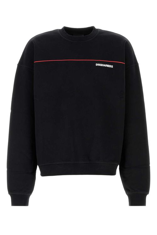 Black Cotton Sweatshirt