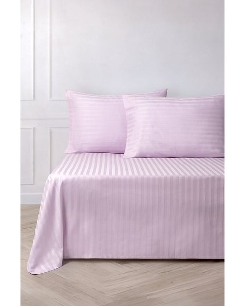 Sateen Stripe Cotton Duvet Cover Set