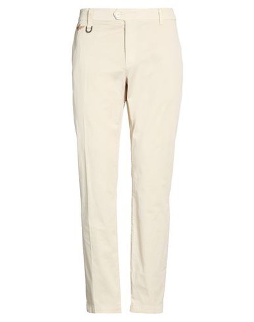 Man Pants Beige Size 38 Cotton, Elastane