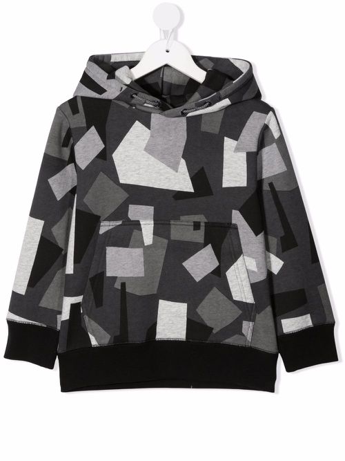Geometric camouflage hoodie - Grey