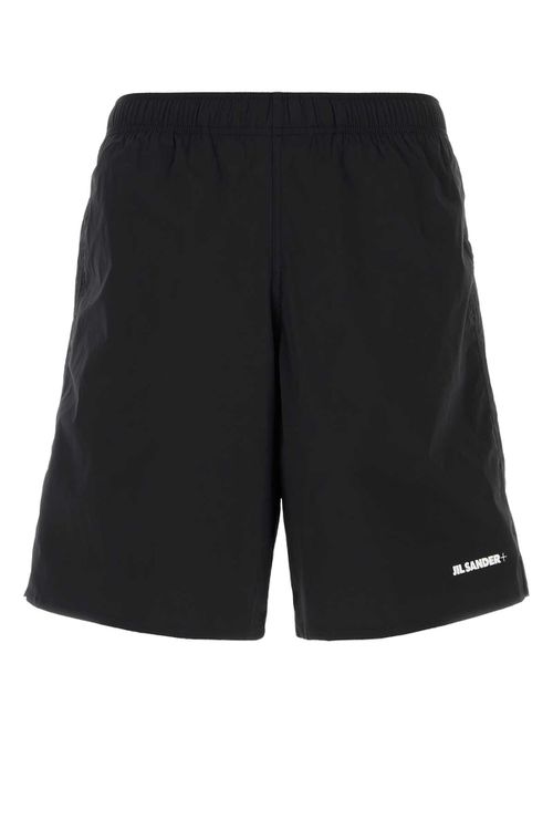 Black Stretch Nylon Swimming Shorts