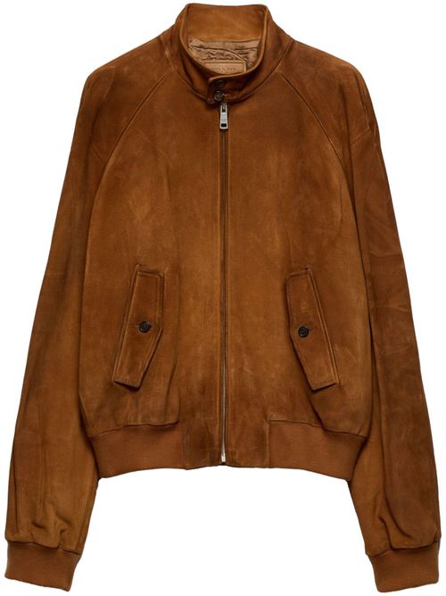 Suede bomber jacket - Brown